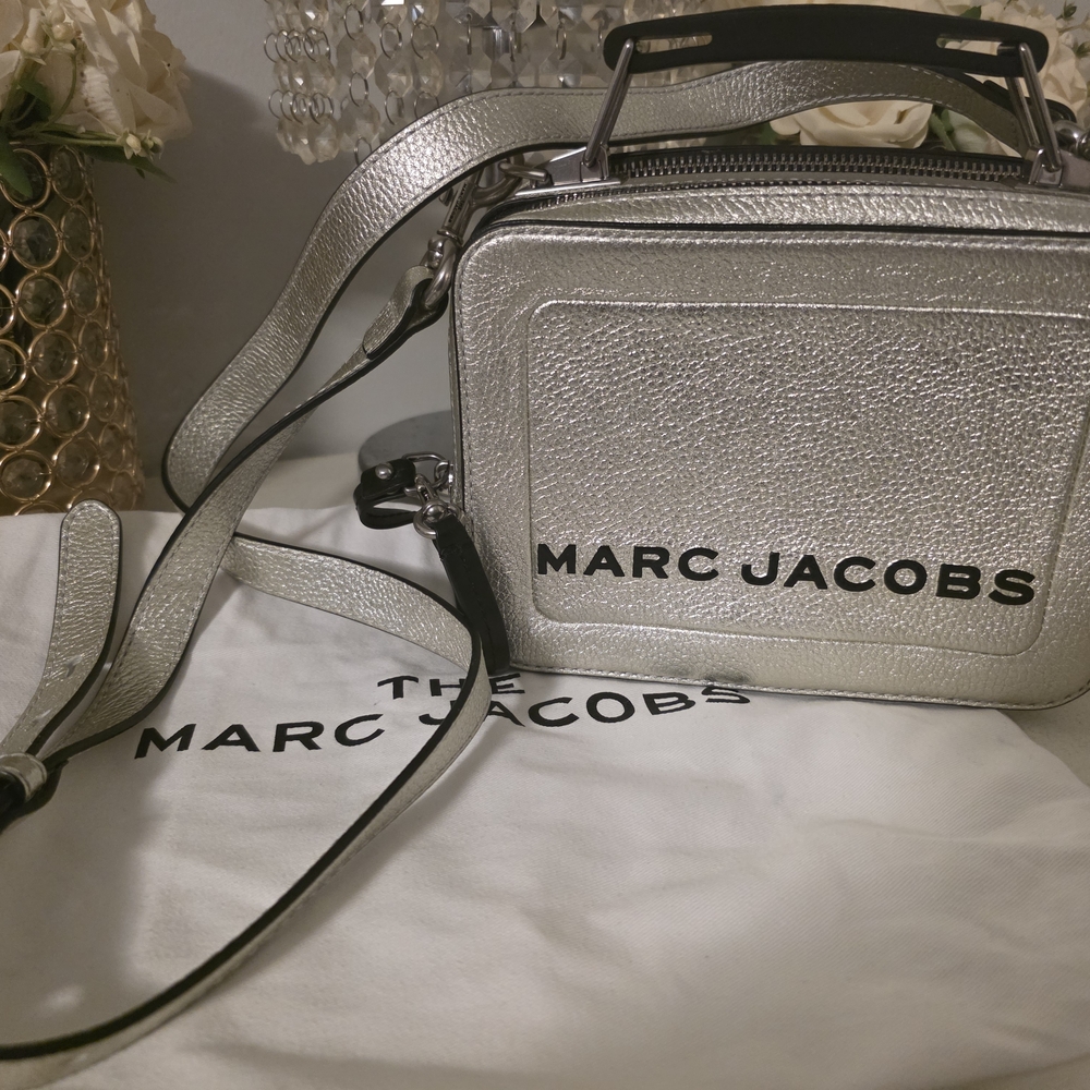 Marc Jacobs Shimmering Silver Crossbody Bag